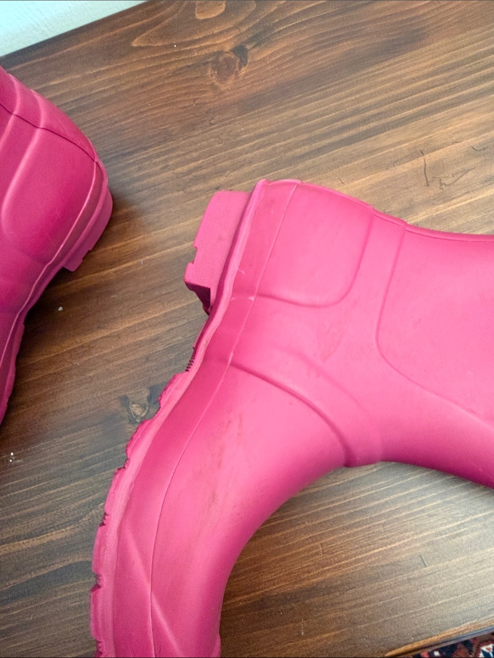 Hunter Original Short Rain Boots Magenta Pink Matte Rubber Wellies Women’s 7 - Picture 5 of 12